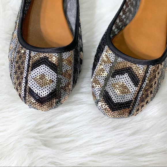 SOLD-Lucky Brand Sequin Ballet Flats - Picture 2 of 8